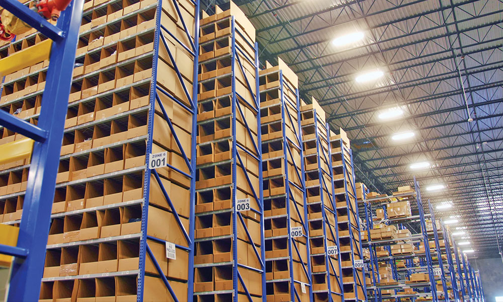 Rows of Pallet Rack in a warehouse